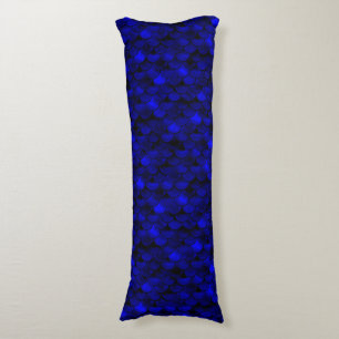 Falln Dark Blue Mermaid Scales Body Pillow