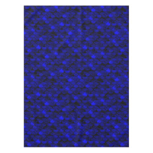 Falln Dark Blue Mermaid Scales Tablecloth