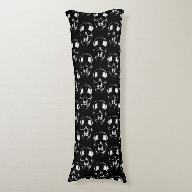 Falln Dark Skulls Body Pillow (Front Vertical)