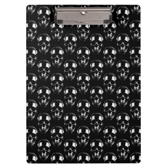 Falln Dark Skulls Clipboard (Front)