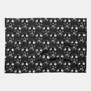Falln Dark Skulls Kitchen Towel