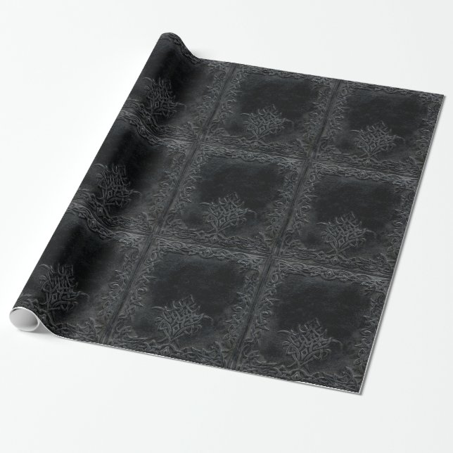 Falln Dark Tribal Wrapping Paper (Unrolled)
