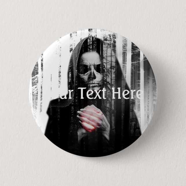 Falln Death Waits 2 Inch Round Button (Front)