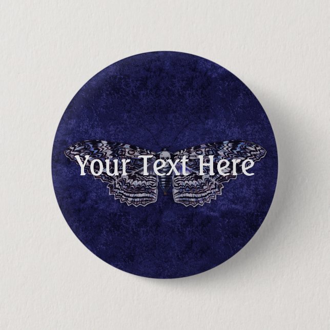 Falln Deathshead Moth 2 Inch Round Button (Front)
