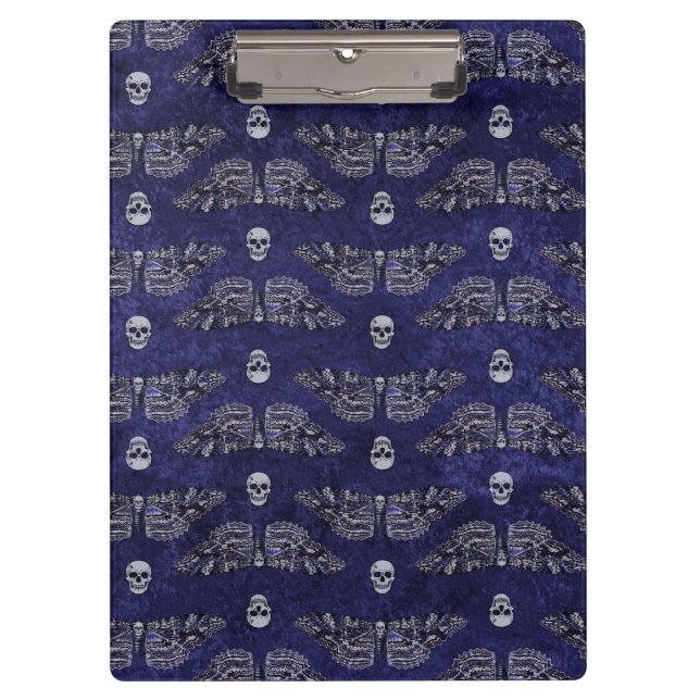 Falln Deathshead Moth and Skulls Clipboard (Front)