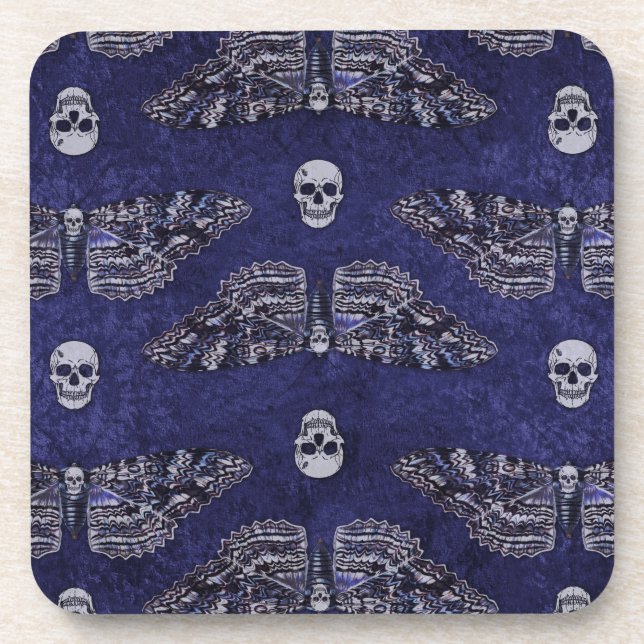 Falln Deathshead Moth and Skulls Coaster (Front)