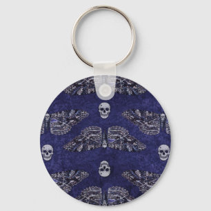 Falln Deathshead Moth and Skulls Keychain