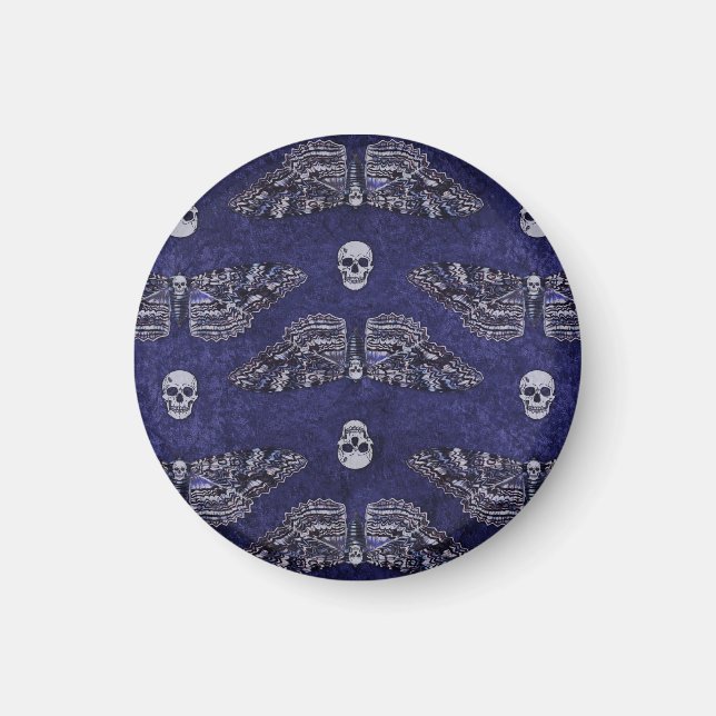 Falln Deathshead Moth and Skulls Magnet (Front)