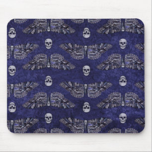 Falln Deathshead Moth and Skulls Mouse Pad
