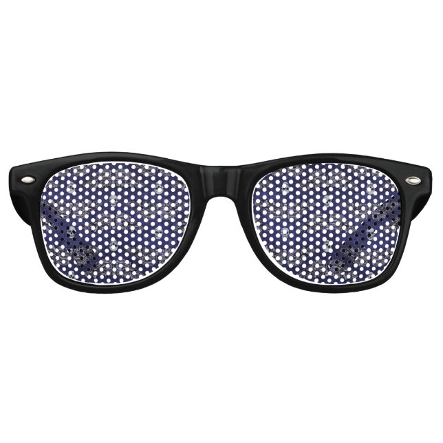 Falln Deathshead Moth and Skulls Retro Sunglasses (Front)