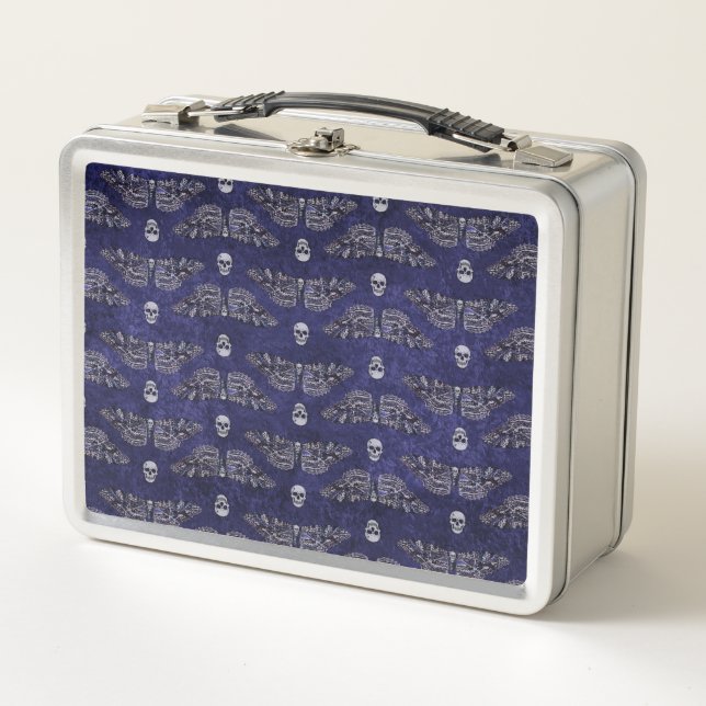 Falln Deathshead Moth Metal Lunch Box (Front)