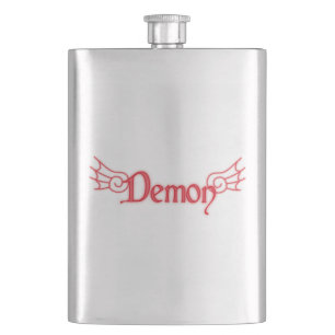 Falln Demon With Wings Hip Flask