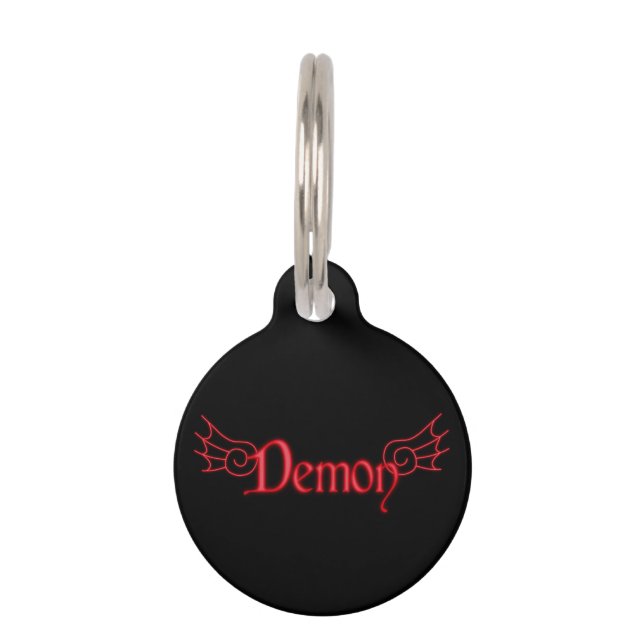 Falln Demon With Wings Pet Tag (Front)