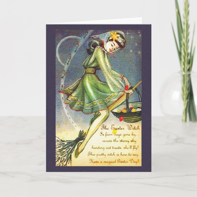 Falln Easter Witch Holiday Card (Front)