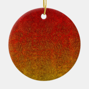 Falln Flame Glitter Gradient Ceramic Ornament