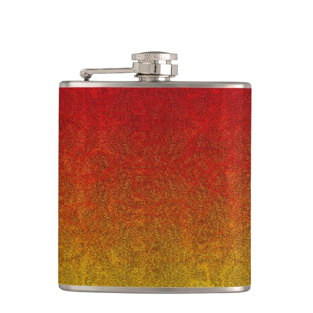 Falln Flame Glitter Gradient Hip Flask (Front)