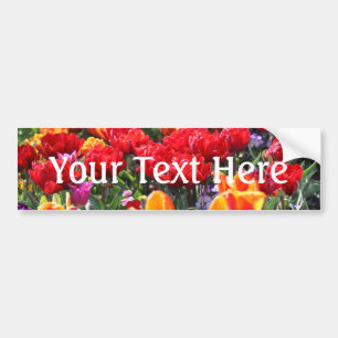 Falln Floral Crimson Waves Bumper Sticker