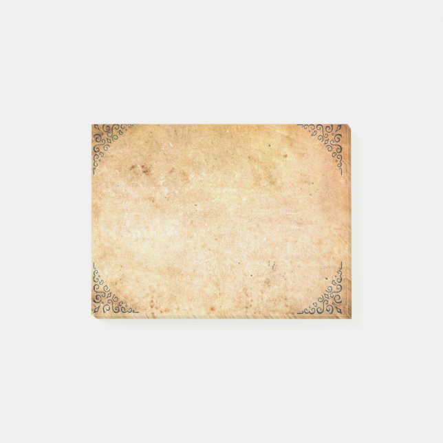 Falln Framed Corners Aged Paper Post-it Notes (Front)