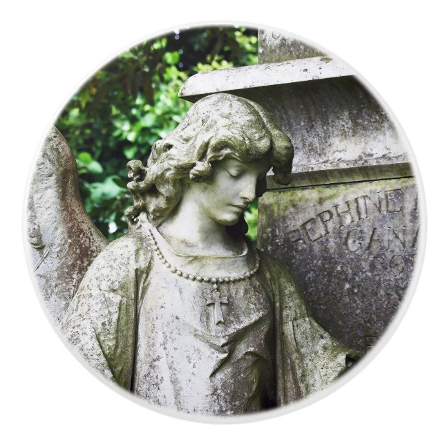 Falln Garden Angel Ceramic Knob (Front)