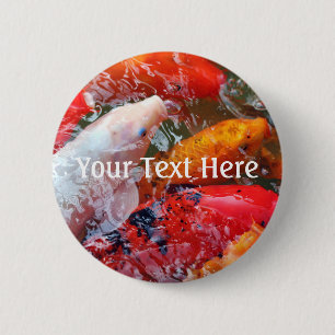Falln Gathering Koi 2 Inch Round Button
