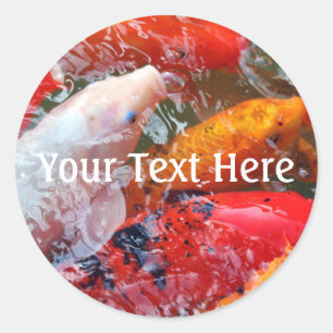Falln Gathering Koi Classic Round Sticker
