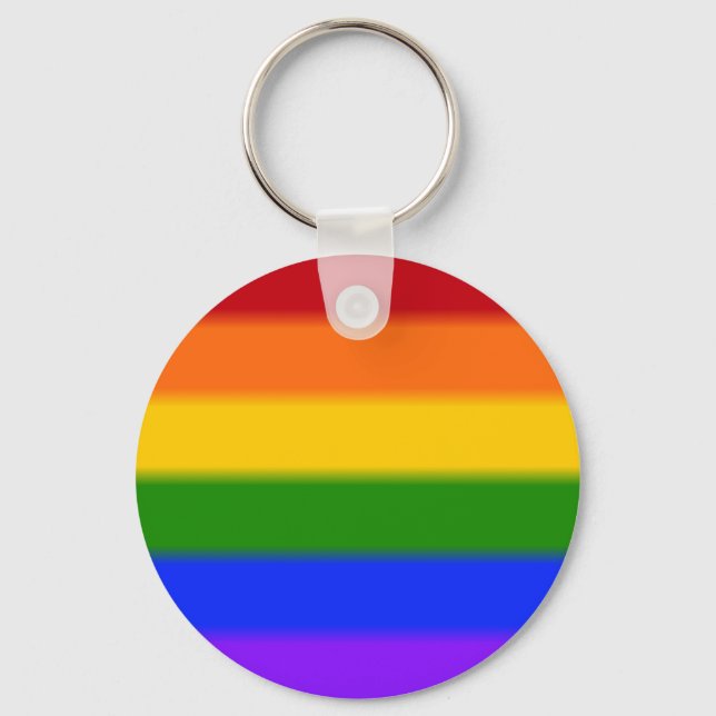 Falln Gay Pride Flag Keychain (Front)