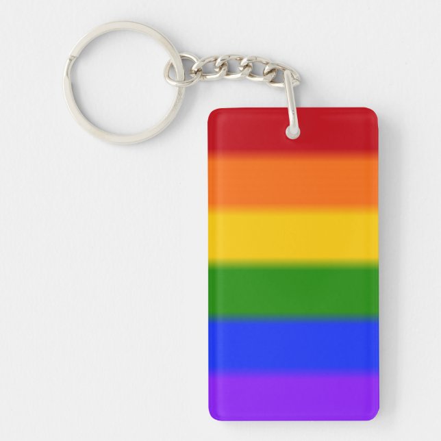 Falln Gay Pride Flag Keychain (Front)