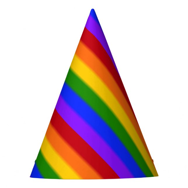 Falln Gay Pride Flag Party Hat (Front)