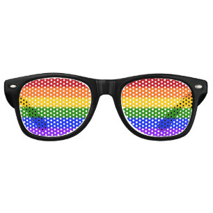 Falln Gay Pride Flag Retro Sunglasses