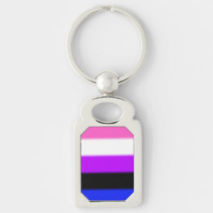 Falln Genderfluid Pride Flag Keychain