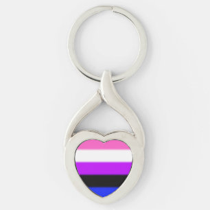 Falln Genderfluid Pride Flag Keychain