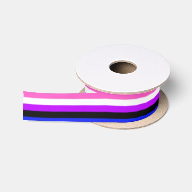 Falln Genderfluid Pride Flag Satin Ribbon (Spool)