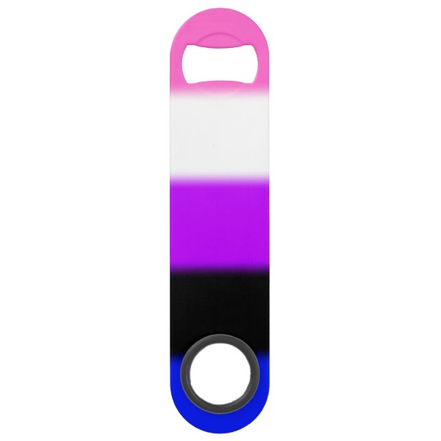 Falln Genderfluid Pride Flag Speed Bottle Opener (Front)
