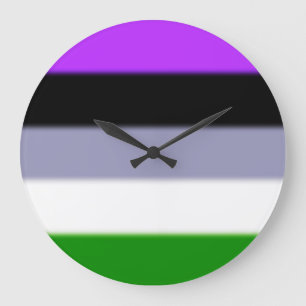 Falln Genderqueer Pride Flag Large Clock