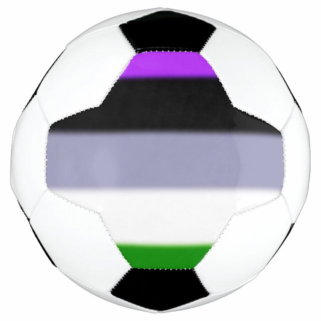 Falln Genderqueer Pride Flag Soccer Ball (Front)