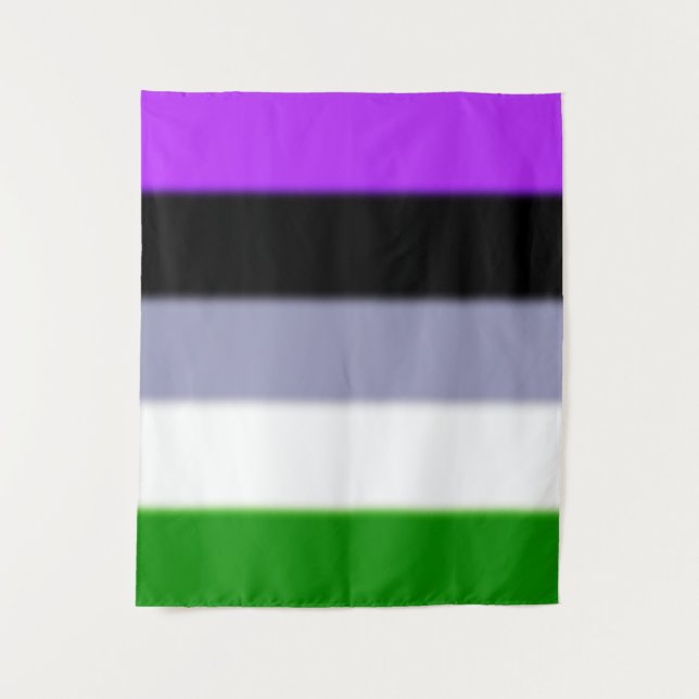 Falln Genderqueer Pride Flag Tapestry (Front)