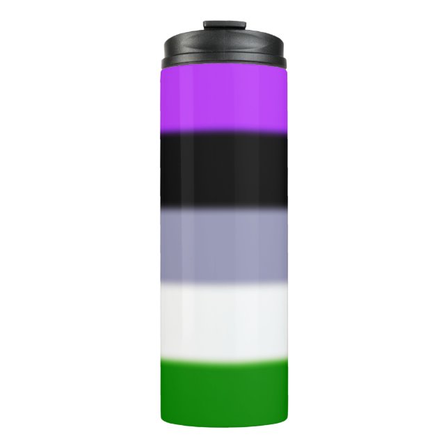 Falln Genderqueer Pride Flag Thermal Tumbler (Front)