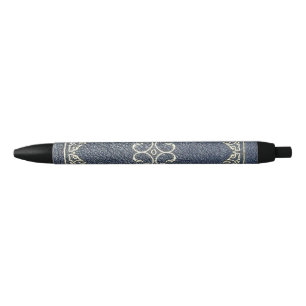 Falln Gilded Gold and Blue Book Black Ink Pen