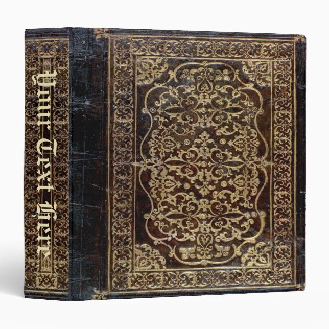 Falln Gilded Leather Tome Book (text) Binder (Front/Spine)