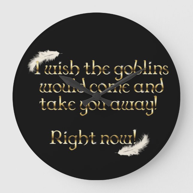 Falln Goblins Take You Away Large Clock (Front)