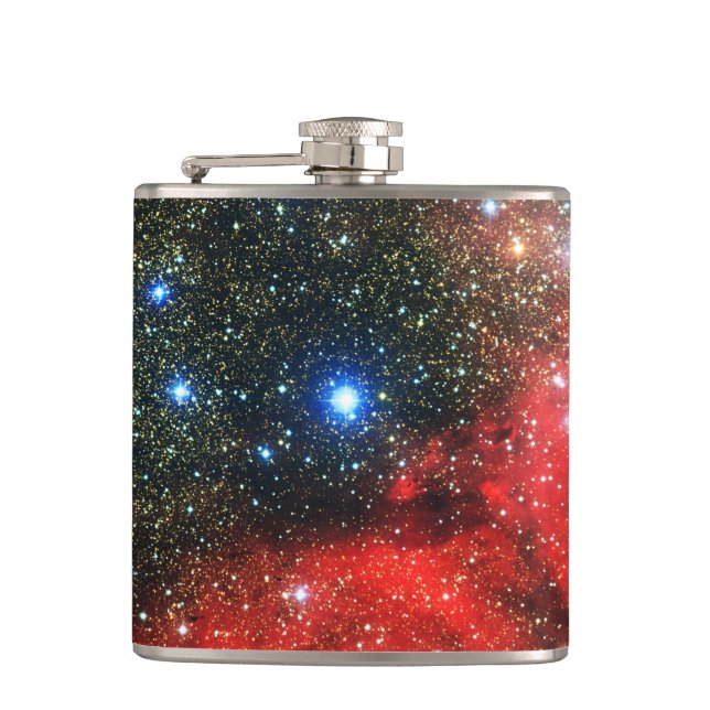 Falln Gold Dusted Galaxy Hip Flask (Front)