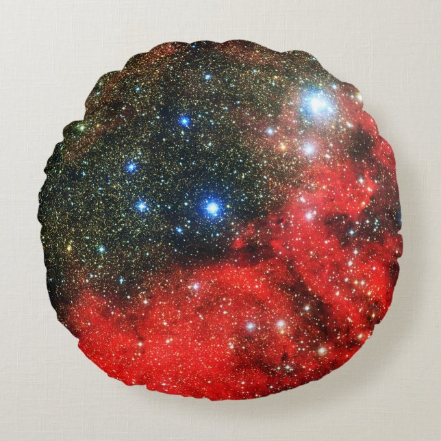 Falln Gold Dusted Galaxy Round Pillow (Front)