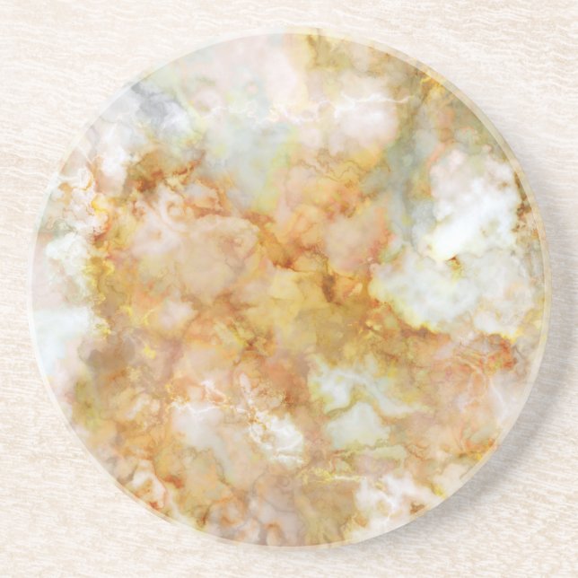 Falln Gold Rippled Marble Coaster (Front)