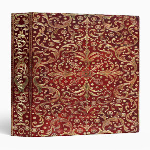 Falln Gold Swirled Red Book (text) Binder