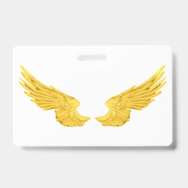 Falln Golden Angel Wings Badge (Front)