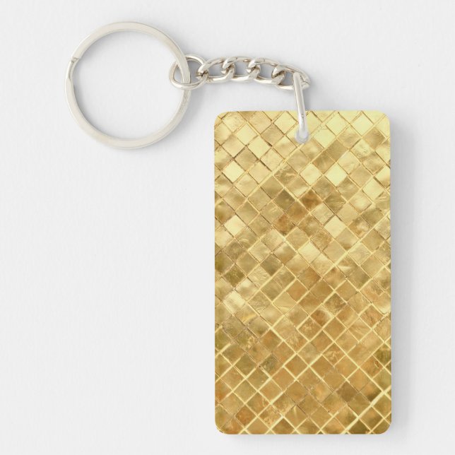 Falln Golden Chequerboard Keychain (Front)