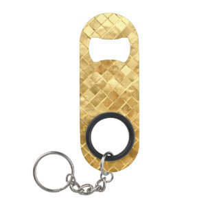 Falln Golden Chequerboard Mini Bottle Opener