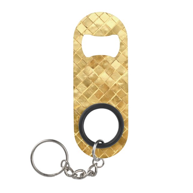 Falln Golden Chequerboard Mini Bottle Opener (Front)