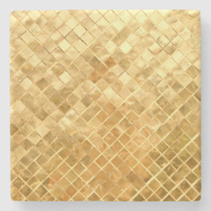 Falln Golden Chequerboard Stone Coaster