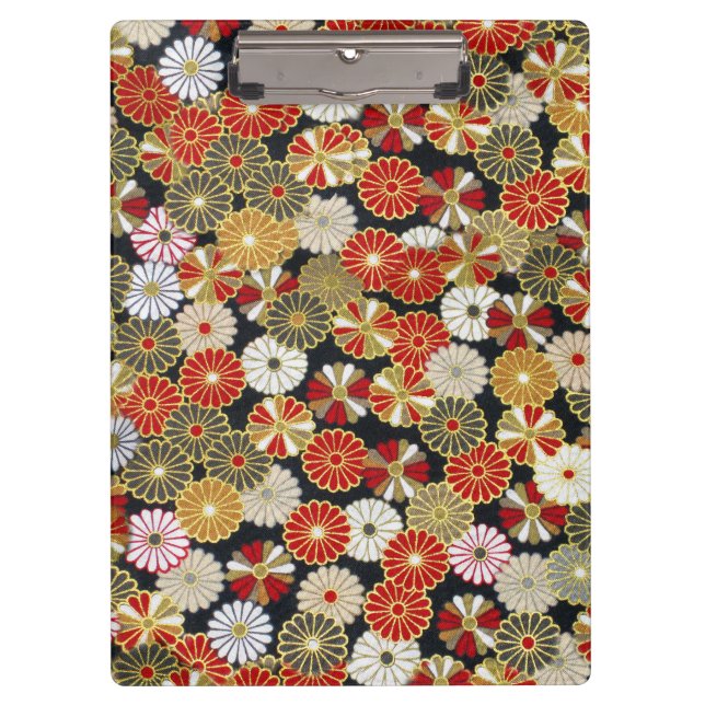 Falln Golden Chrysanthemums Clipboard (Front)